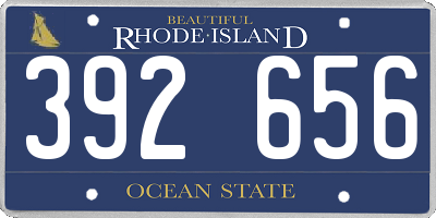 RI license plate 392656