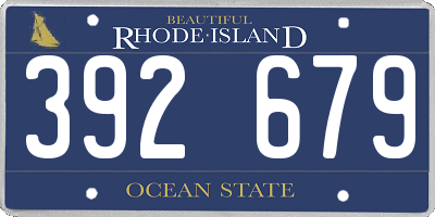 RI license plate 392679