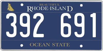 RI license plate 392691
