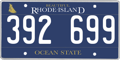 RI license plate 392699