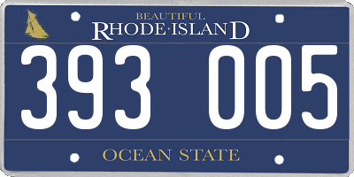 RI license plate 393005