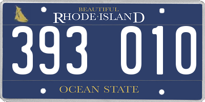 RI license plate 393010