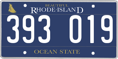 RI license plate 393019