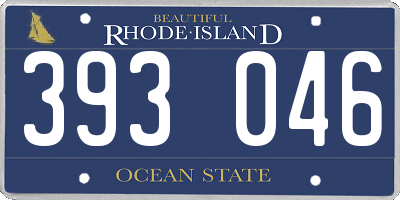 RI license plate 393046