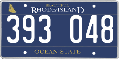 RI license plate 393048