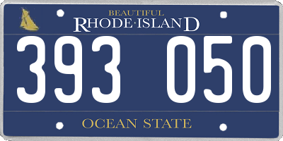 RI license plate 393050