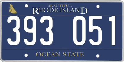 RI license plate 393051