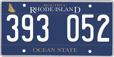 RI license plate 393052