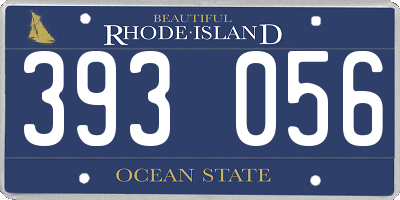 RI license plate 393056