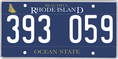 RI license plate 393059
