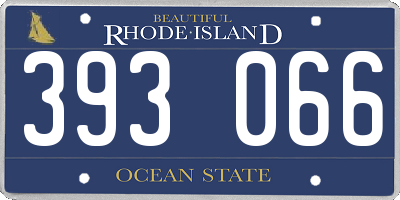 RI license plate 393066