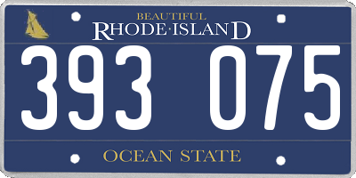 RI license plate 393075