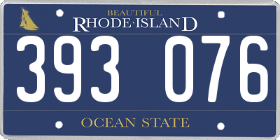RI license plate 393076