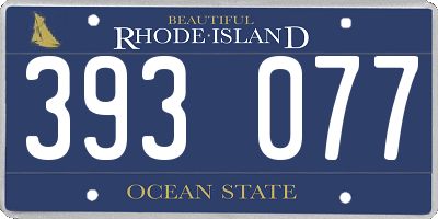 RI license plate 393077