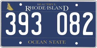 RI license plate 393082