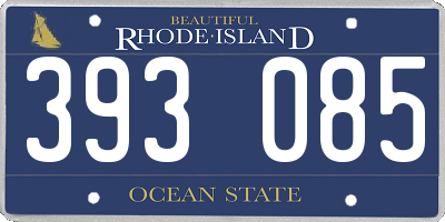 RI license plate 393085