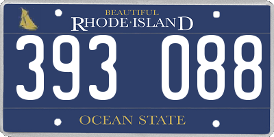 RI license plate 393088