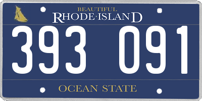 RI license plate 393091