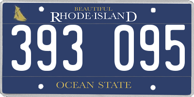 RI license plate 393095
