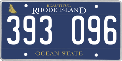 RI license plate 393096