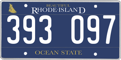 RI license plate 393097
