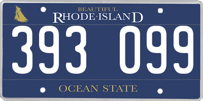 RI license plate 393099