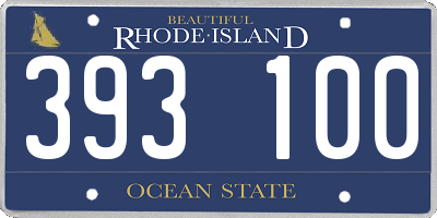 RI license plate 393100