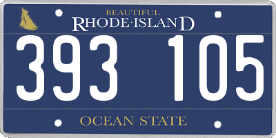 RI license plate 393105