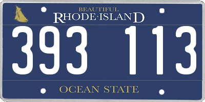 RI license plate 393113