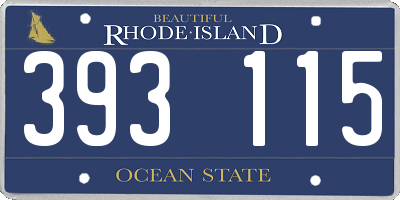 RI license plate 393115