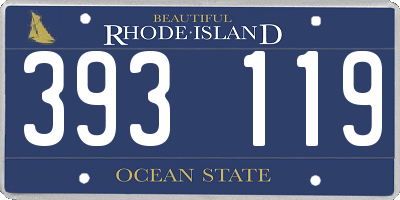 RI license plate 393119