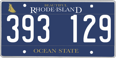 RI license plate 393129