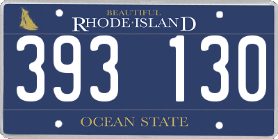 RI license plate 393130