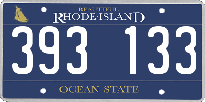 RI license plate 393133