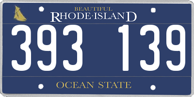 RI license plate 393139