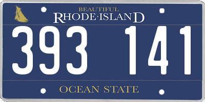 RI license plate 393141