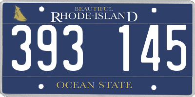 RI license plate 393145