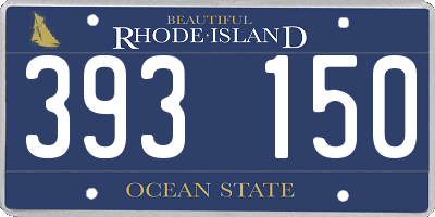 RI license plate 393150