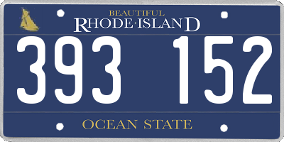 RI license plate 393152