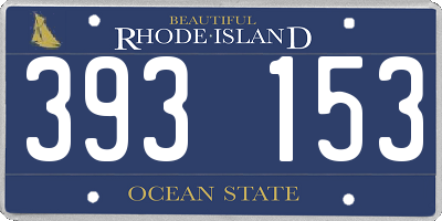 RI license plate 393153