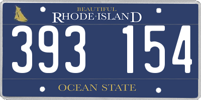 RI license plate 393154