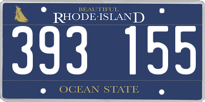 RI license plate 393155