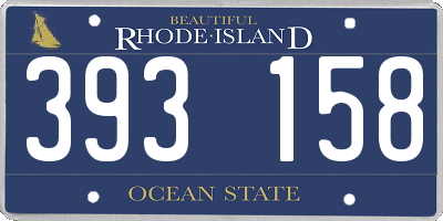 RI license plate 393158