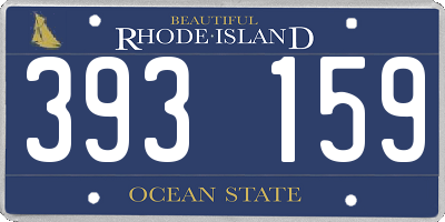 RI license plate 393159