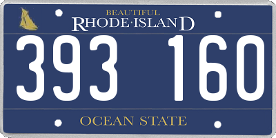 RI license plate 393160