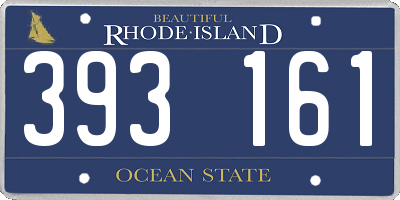 RI license plate 393161