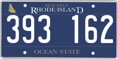 RI license plate 393162