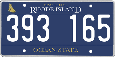 RI license plate 393165