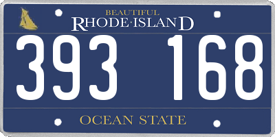RI license plate 393168