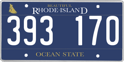 RI license plate 393170